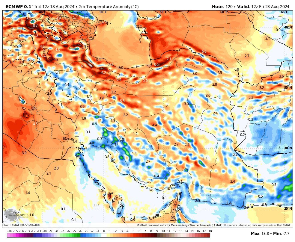 رکورد افزایش دما از اواخر هفته شکسته می شود