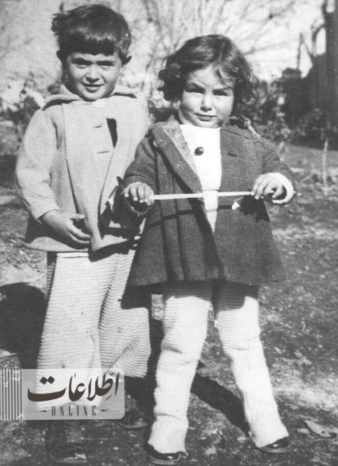 عکس منتشرنشده از کودکی فرح دیبا و رضا قطبی!