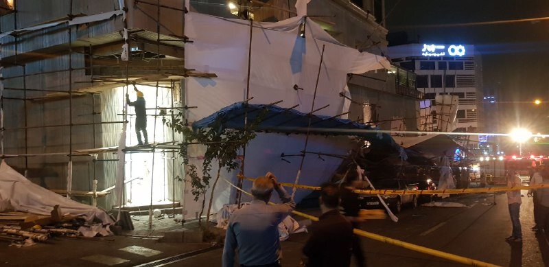 باد شدید، این ماشینها را در خیابان جردن نابود کرد! +تصاویر اختصاصی