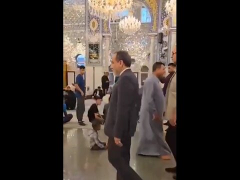 ویدئو| وزیر امورخارجه به زیارت حرم حضرت زینب(س) رفت