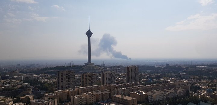 دود سیاه  اطراف فرودگاه مهرآباد