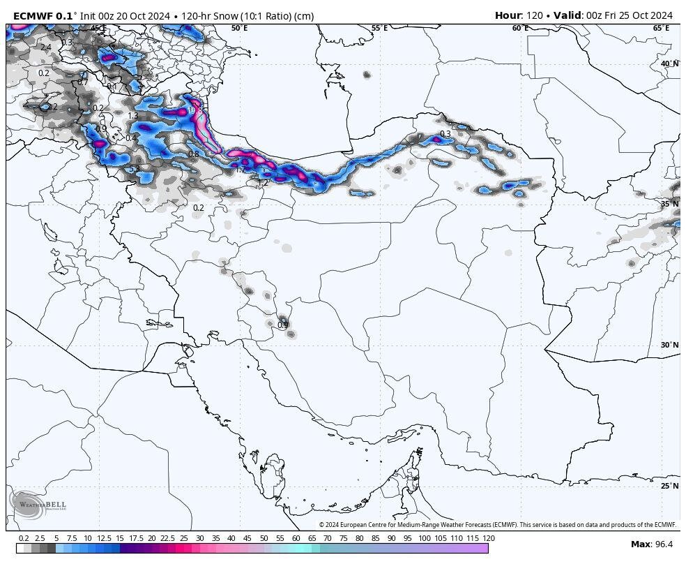 مردم کدام استانها منتظر بارش اولین برف پاییز باشند؟ +نقشه هواشناسی