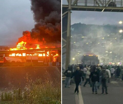 حادثه عجیب: حمله به اتوبوس هواداران به مرگ یک نفر منجر شد!