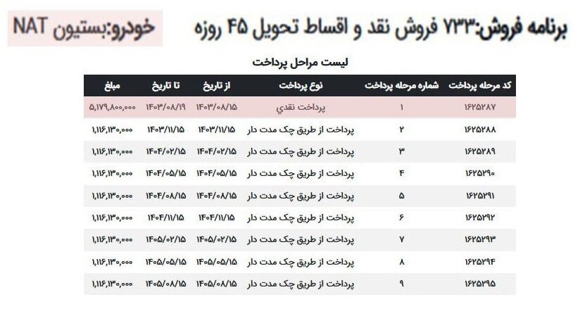 فروش اقساطی خودروهای برقی ایران خودرو آغاز شد +جدول