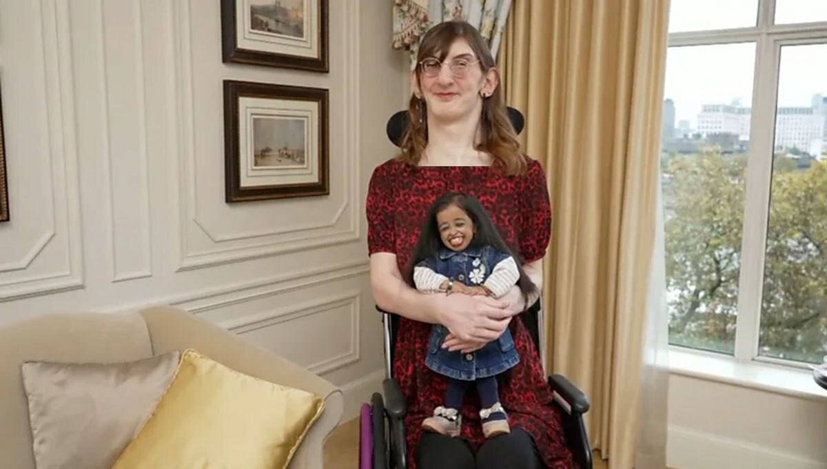 ملاقات بلندترین و کوتاهترین زنان جهان وایرال شد +عکس