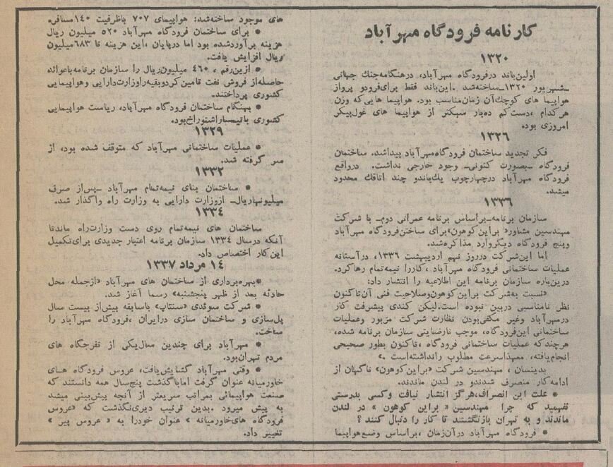عجیبترین حادثه فرودگاهی تاریخ ایران: سقف مهرآباد فروریخت! +عکس و جزئیات