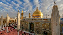 گل‌آرایی حرم امیرالمؤمنین(ع) در آستانه میلاد پیامبر(ص) +ویدیو