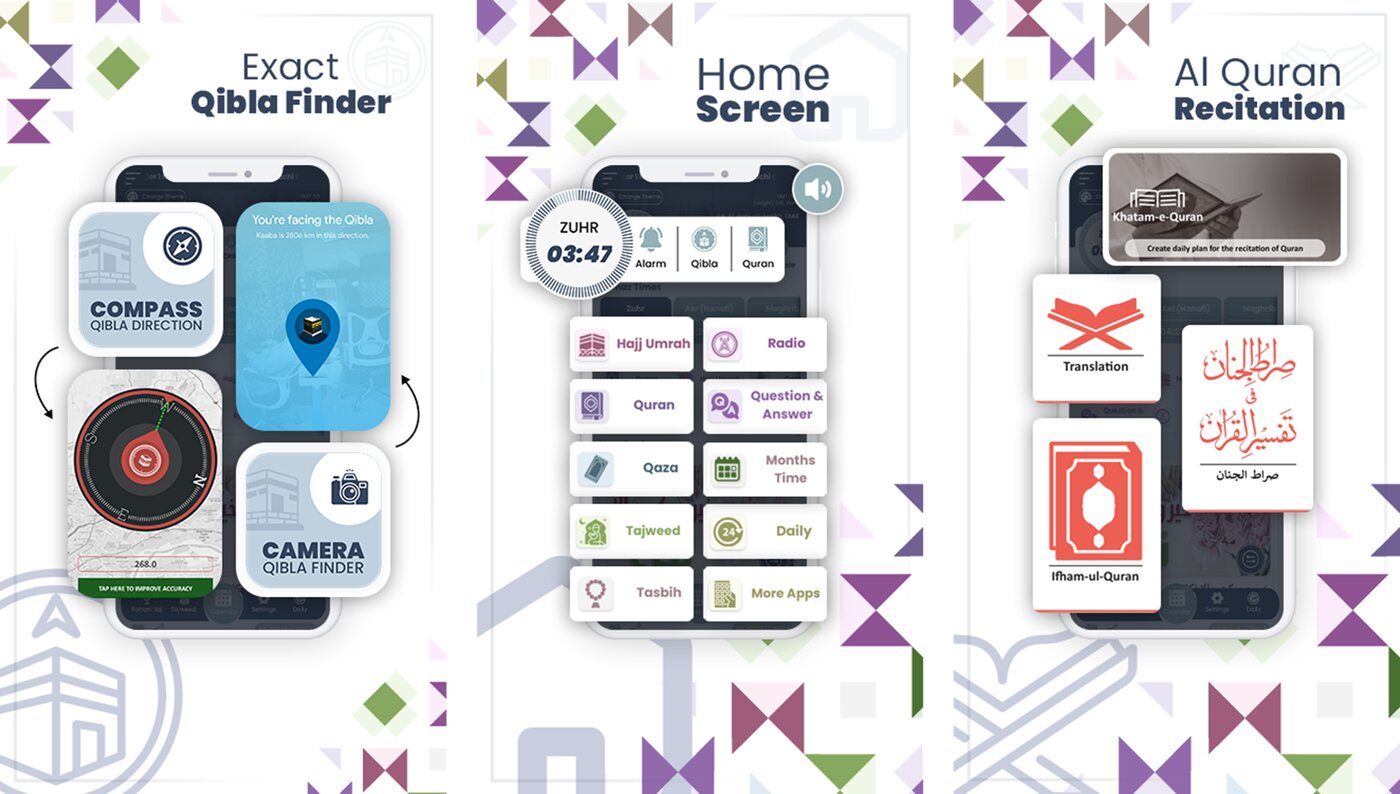 اپلیکیشن قبلهنما و اوقات شرعی Dawat-e-Islami