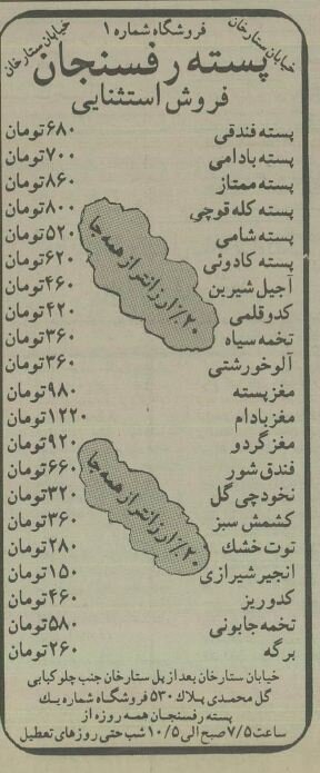 عکسهای دیدنی از بازار شب یلدا و قیمت آجیل ۳۰سال قبل