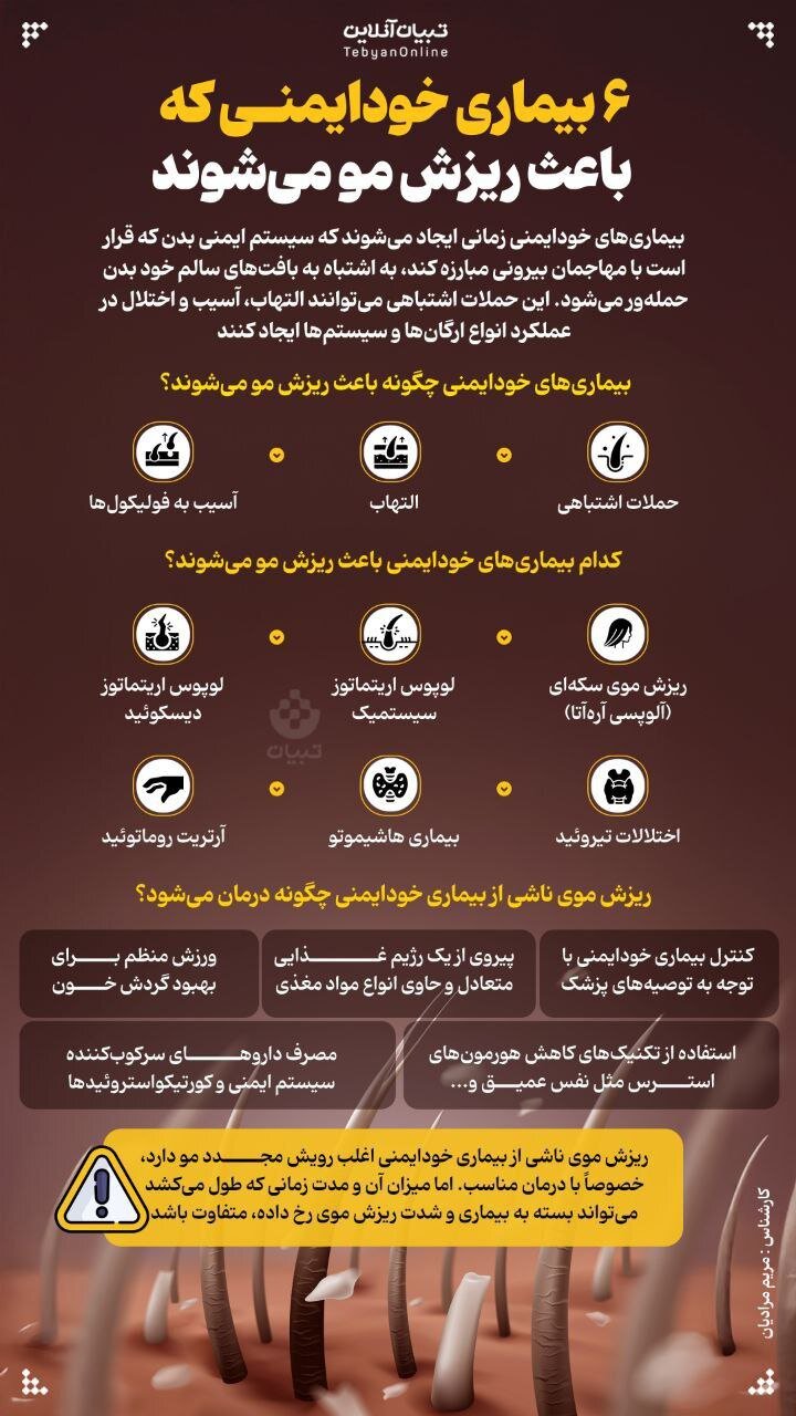این 6 بیماری باعث ریزش مو میشوند +عکس