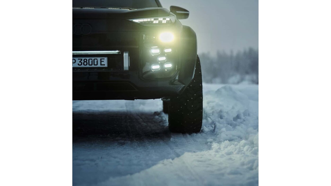 آفرود برقی جدید آئودی مجهز به چرخهای نظامی را ببینید! +عکس