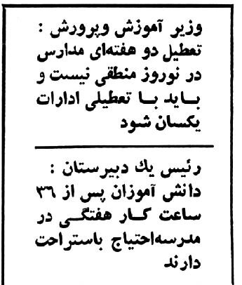 مخالفت معلمان و دانش‌آموزان با کاهش تعطیلات نوروزی!