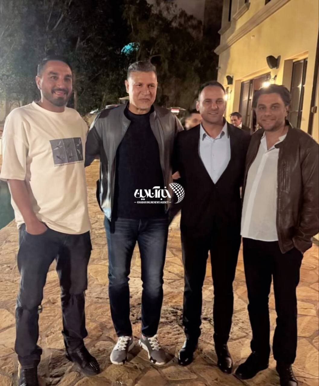 عکس علی دایی در کنار آرش برهانی و بهشاد یاورزاده در لس آنجلس