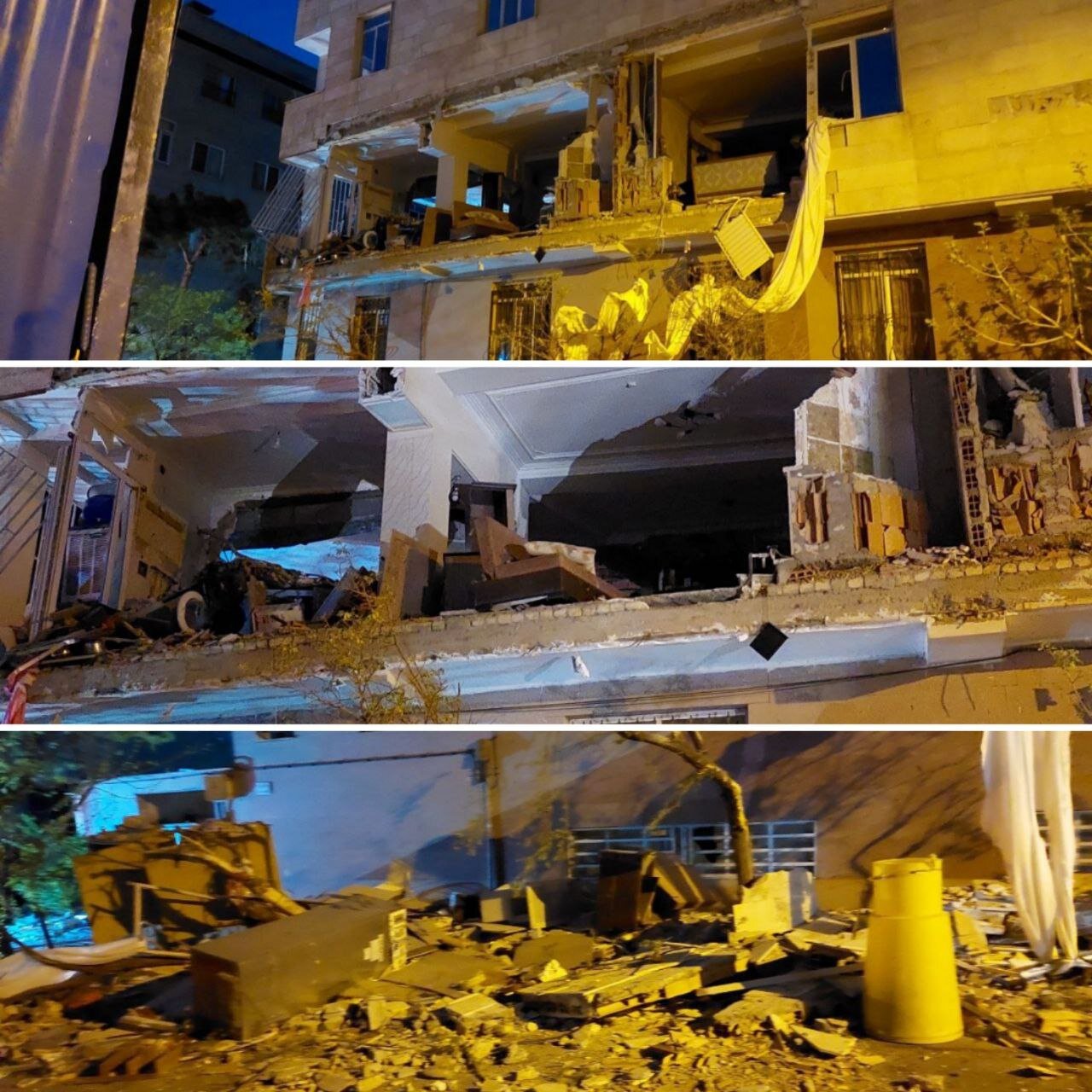 انفجار ساختمان در در دروس تهران