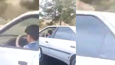 رانندگی پسر بچهای ۹ ساله