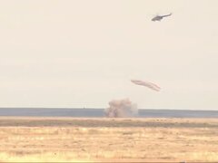 بازگشت فضانوردان سایوز MS-۲۶ بعد از ۳۵۲۰ بار چرخش دور زمین! +ویدیو