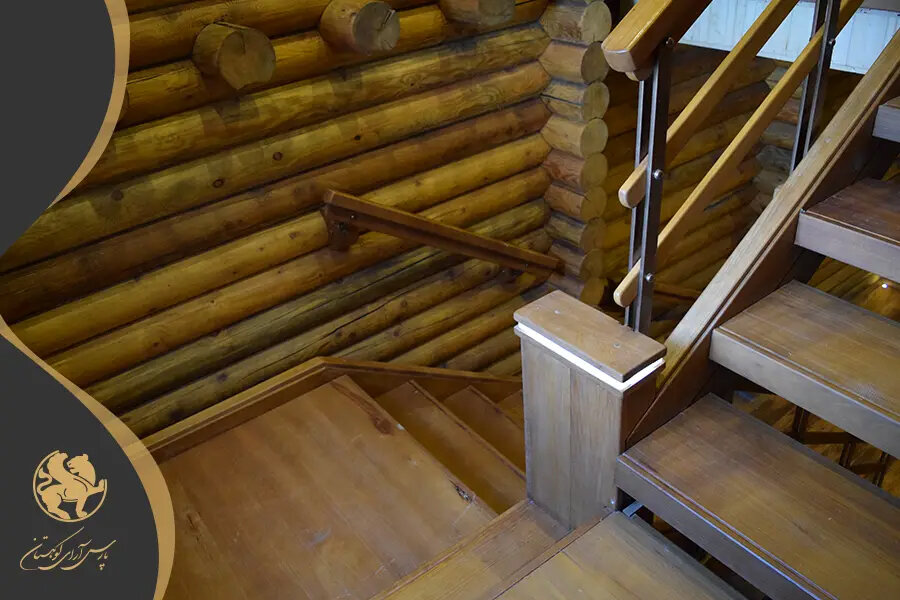 سبک مدرن و مینیمال پله چوبی ترموودی