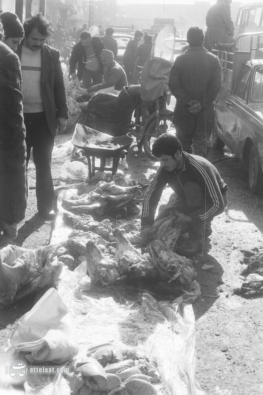 گزارش تصویری از قصابی در پیاده‌روهای تهران!