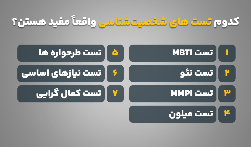انواع تست شخصیت شناسی