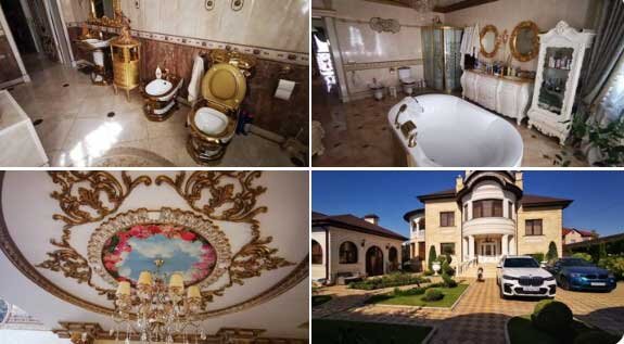 توالت طلای خانه رئیس پلیس راهنمایی و رانندگی خبرساز شد! +عکس