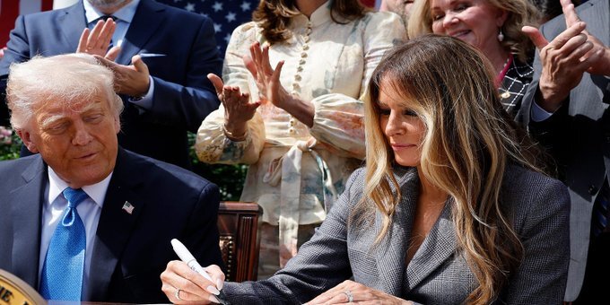 عصر بهاری ترامپ و همسرش در کاخ سفید: پیروزی ملی امضا شد!