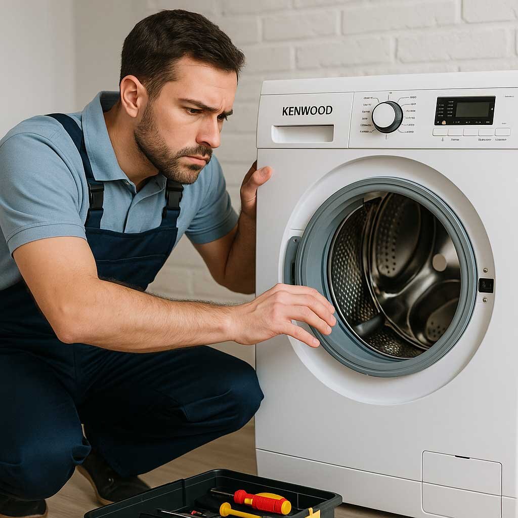 همه چیز درباره خرابی ماشین لباسشویی کنوود