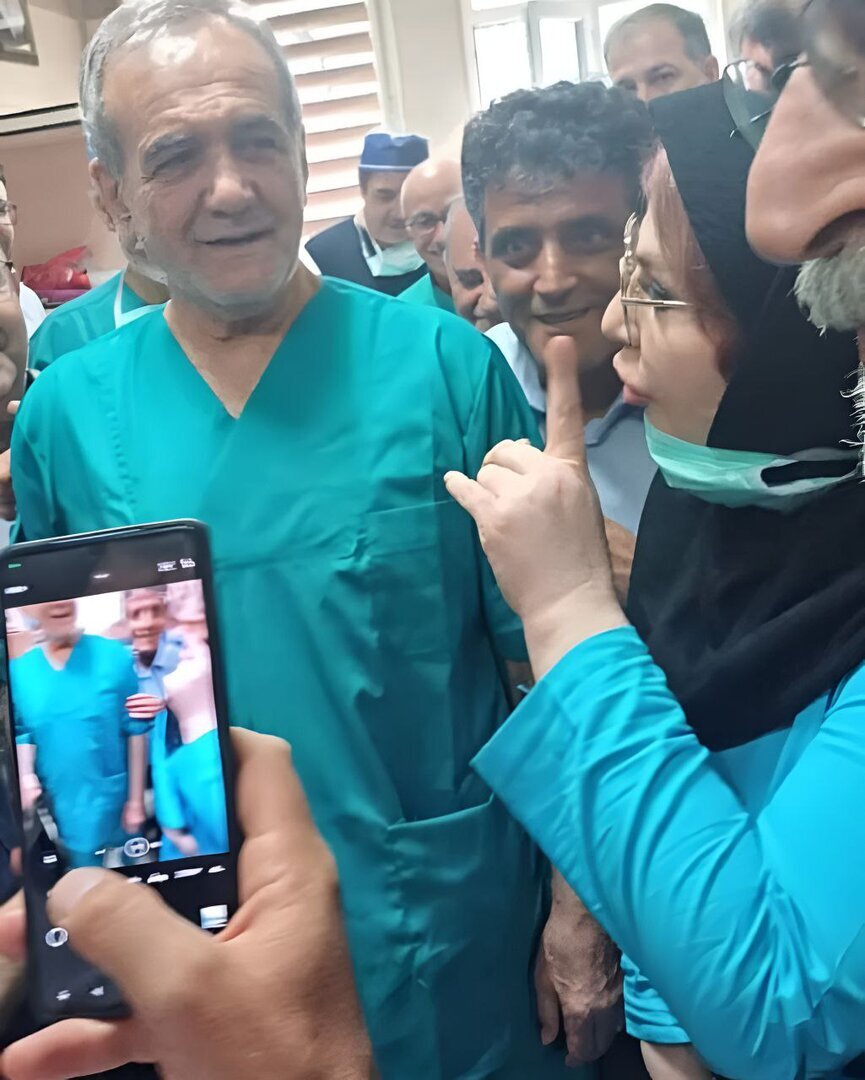 مسعود پزشکیان در بیمارستان مدنی تبریز