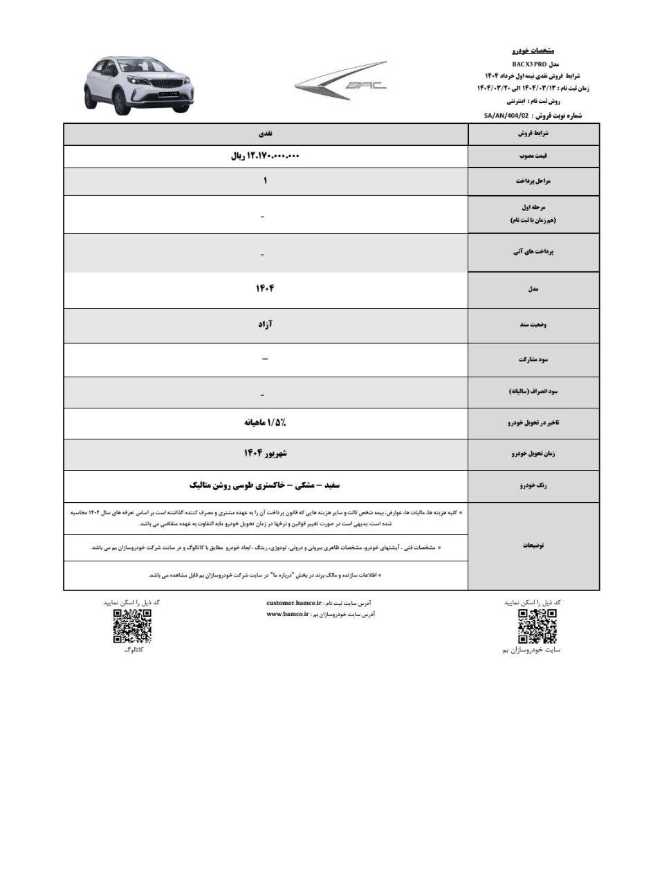 پیش فروش و فروش قسطی یک خودرو از فردا؛ مهلت ثبتنام تا ۲۰ خرداد +قیمت