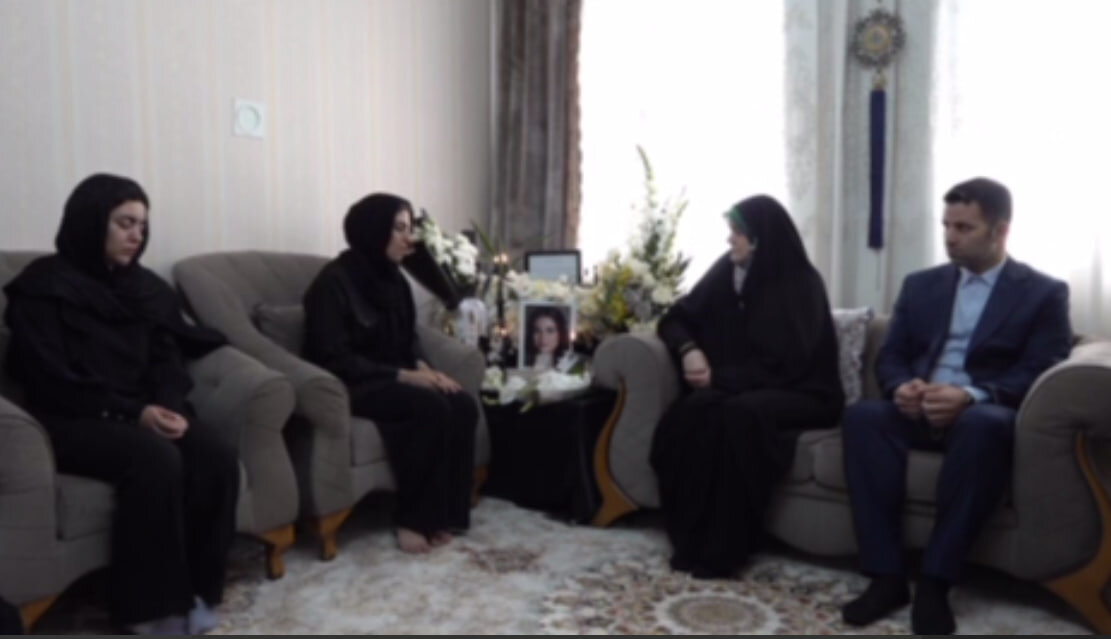 ویدیو| همدردی زهرا پزشکیان از خانواده الهه حسین‌نژاد