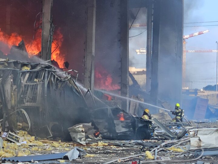 آتش گرفتن تل آویو ساعت ۱۰ صبح سه شنبه