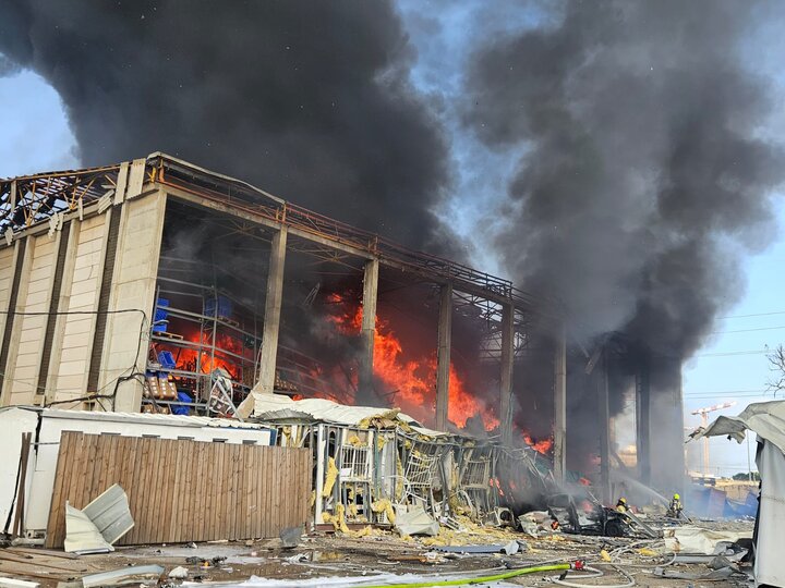 آتش گرفتن تل آویو ساعت ۱۰ صبح سه شنبه