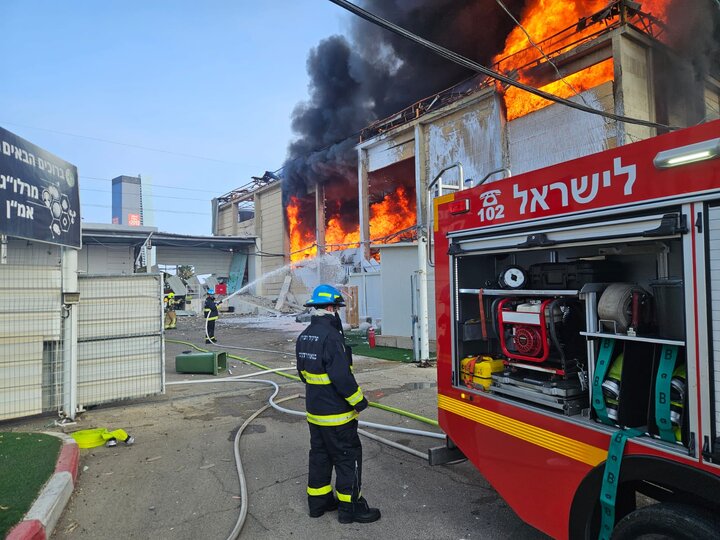 آتش گرفتن تل آویو ساعت ۱۰ صبح سه شنبه