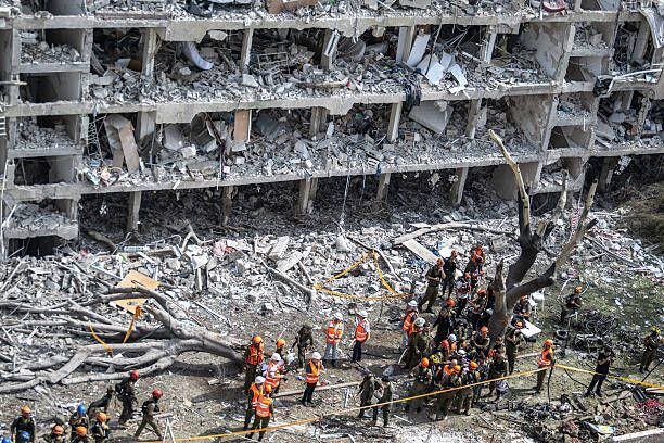 مرکز فوق سری صهیونیستها به تلی از خاک تبدیل شد + عکس