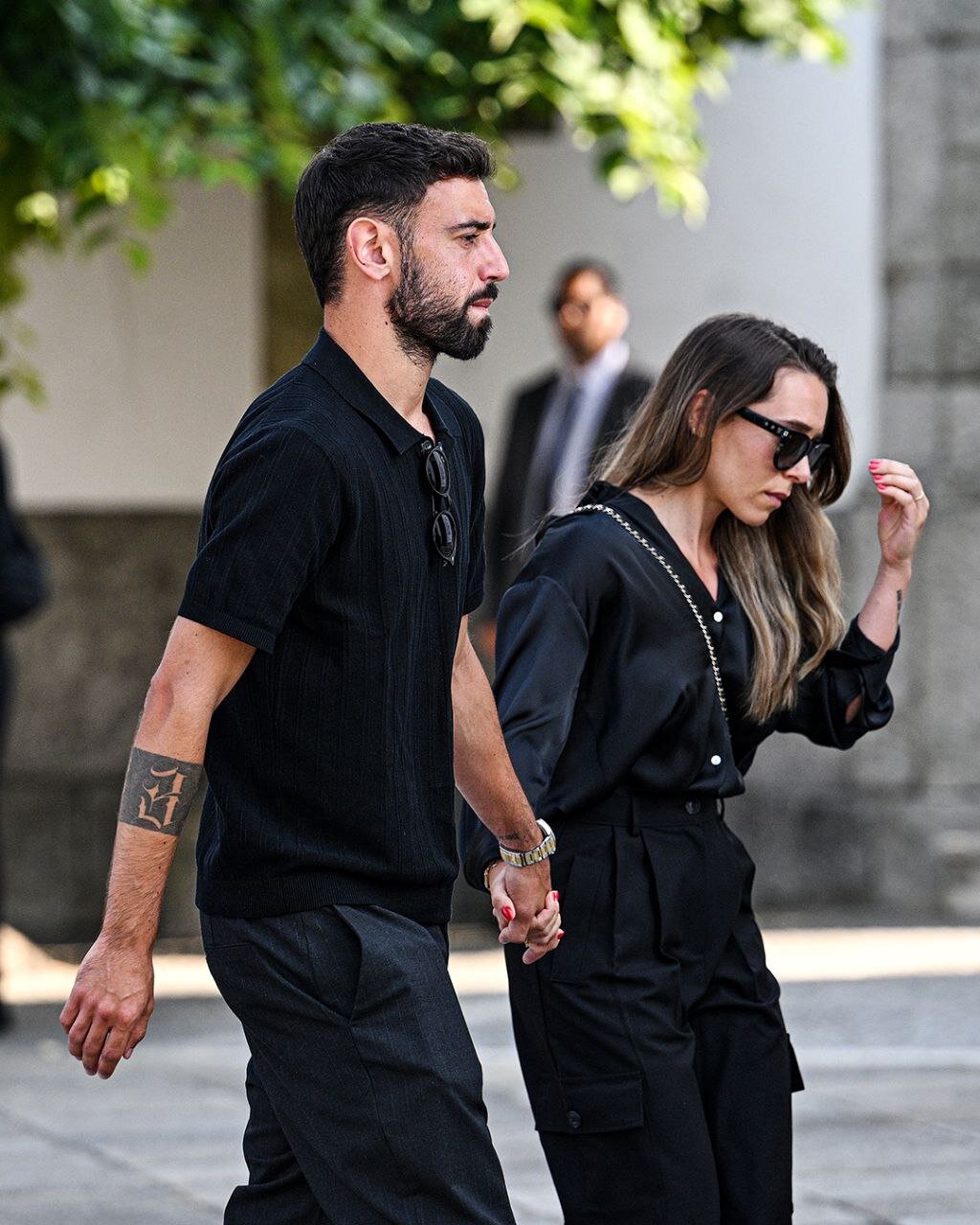 برونو فرناندز در مراسم خاکسپاری دیگو ژوتا