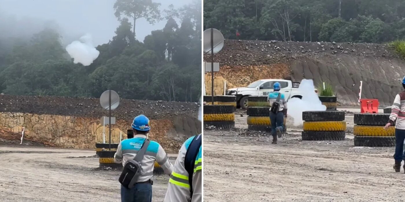 لحظه استثنایی سقوط یک تکه ابر روی مردم را ببینید