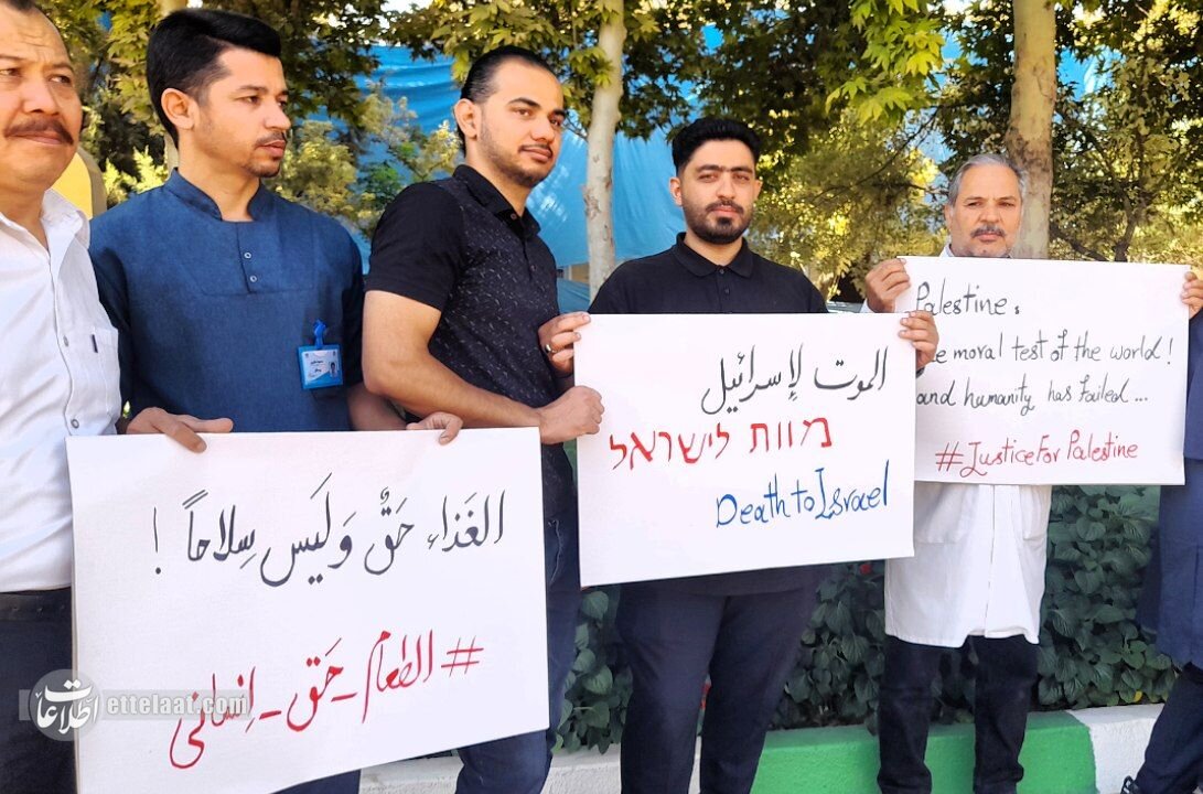 تصاویر| تجمع پزشکان مشهدی در حمایت از مردم غزه