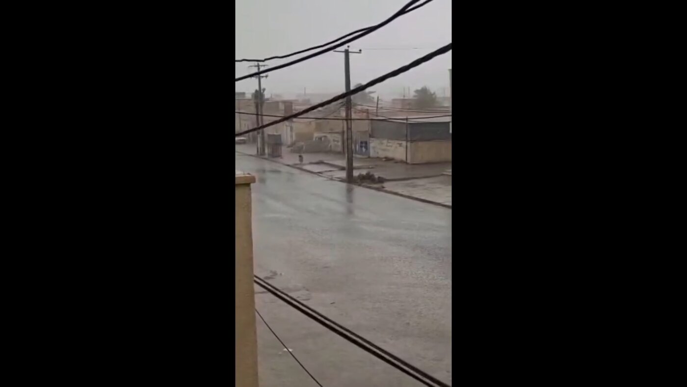 باران سیل‌آسای تابستانی اهالی این شهر را شگفت‌زده کرد +ویدیو