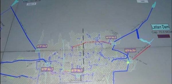 نقشه شبکه آب تهران در صداوسیما