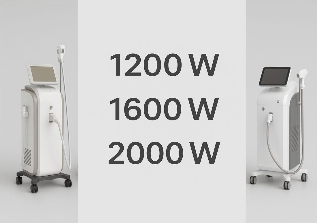 توان های خرویج دستگاه لیزر موهای زائد