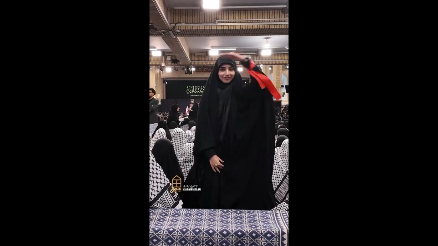 خط‌ونشان دانشجویان حاضر در بیت رهبری برای اسرائیل +ویدیو