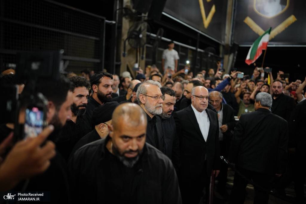 حضور علی لاریجانی برسر مزار سیدحسن نصرالله