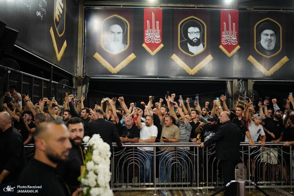 علی لاریجانی برسر مزار سیدحسن نصرالله حاضر شد