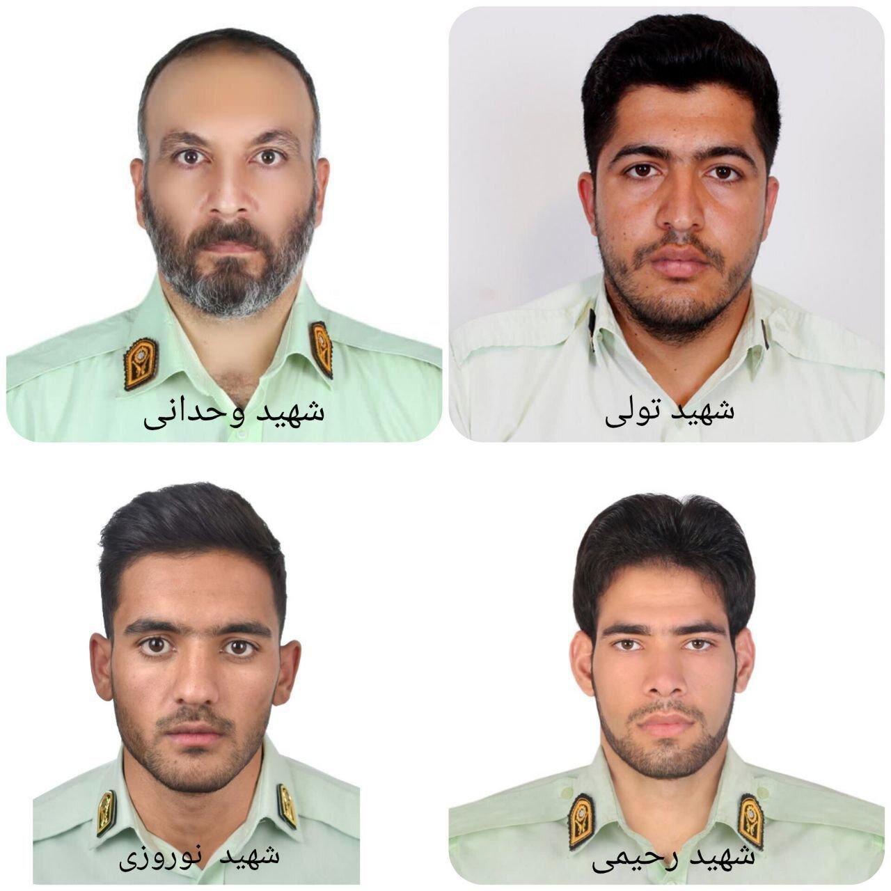 اولین تصاویر از شهدای پلیس حادثه تروریستی دامن ایرانشهر