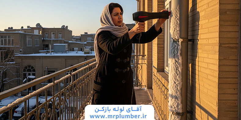 باز کردن لوله فاضلاب یخ زده