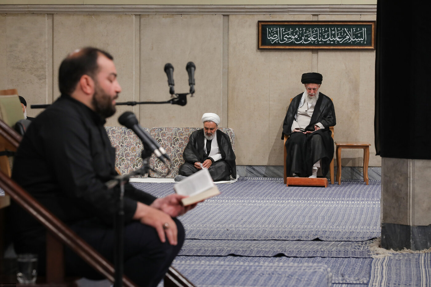 مراسم عزاداری شهادت امام رضا(ع) در بیت رهبری