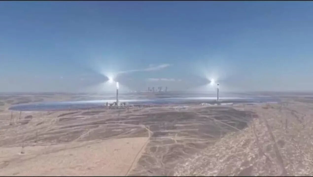 ویدیو | نیروگاه خورشیدی چینی‌ها شروع به کار کرد