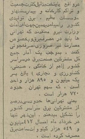 ۵۰ سال پیش بیبرقی در تهران عادت روزانه بود!