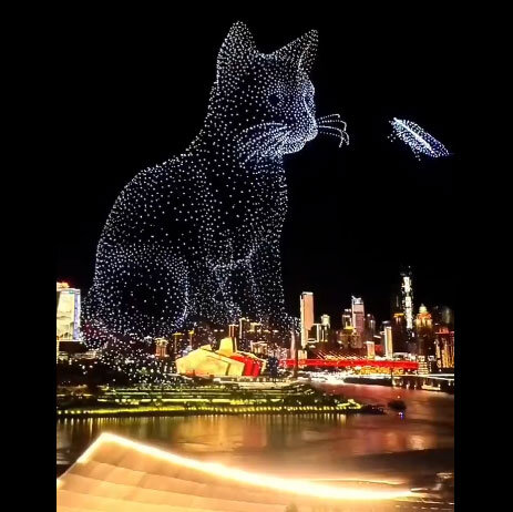 عجیب‌ترین نمایش پهپادی جهان با ۱۲۰۰۰ ریزپرنده را ببینید! +ویدیو