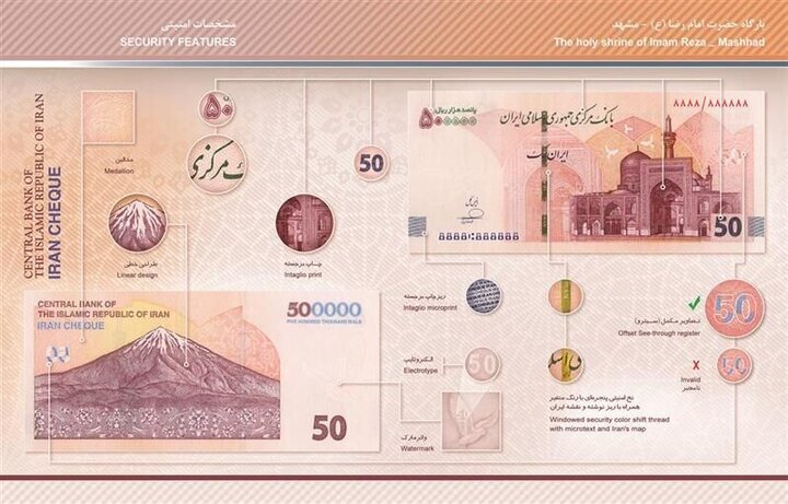 ایرانچک ۵۰۰ هزار ریالی وارد بازار شد