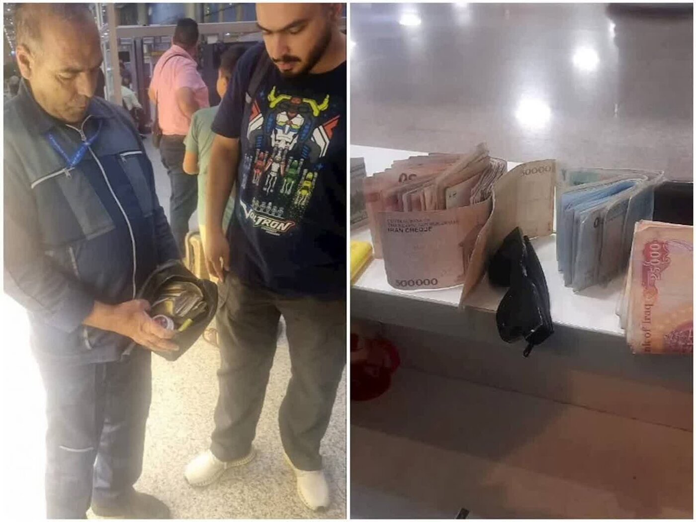 یک کارگر در فرودگاه مشهد یک میلیارد را به صاحبش بازگرداند +عکس